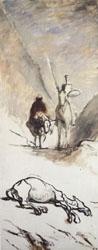 Honore  Daumier Don Quixote and the Dead Mule Sweden oil painting art